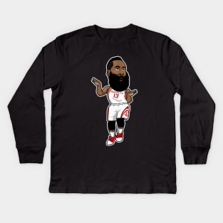 James Harden Cartoon Style Kids Long Sleeve T-Shirt